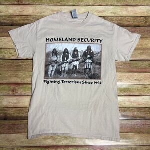 Tan Homeland Security graphic tee